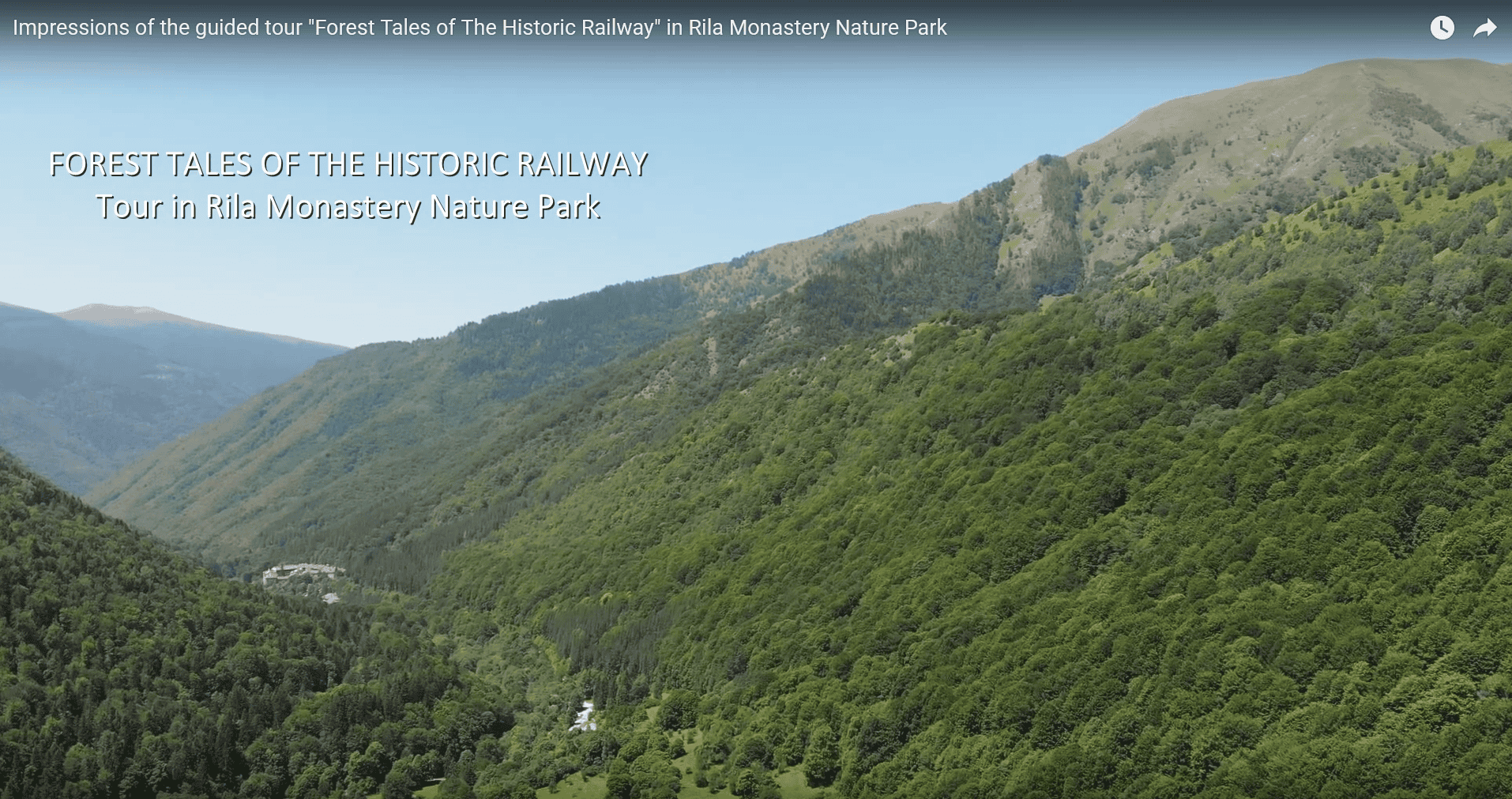 Screenshot of the video Impressions of the guided tour "Forest Tales of The Historic Railway" in Rila Monastery Nature Park