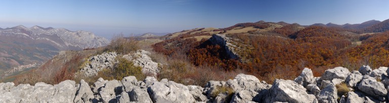 The view at the route "The secret routes of water - Karst" - anorama view of Vrachanski Balkan Nature Park- photo: Vrachanski Balkan Nature Park/Krasimir Lakovski